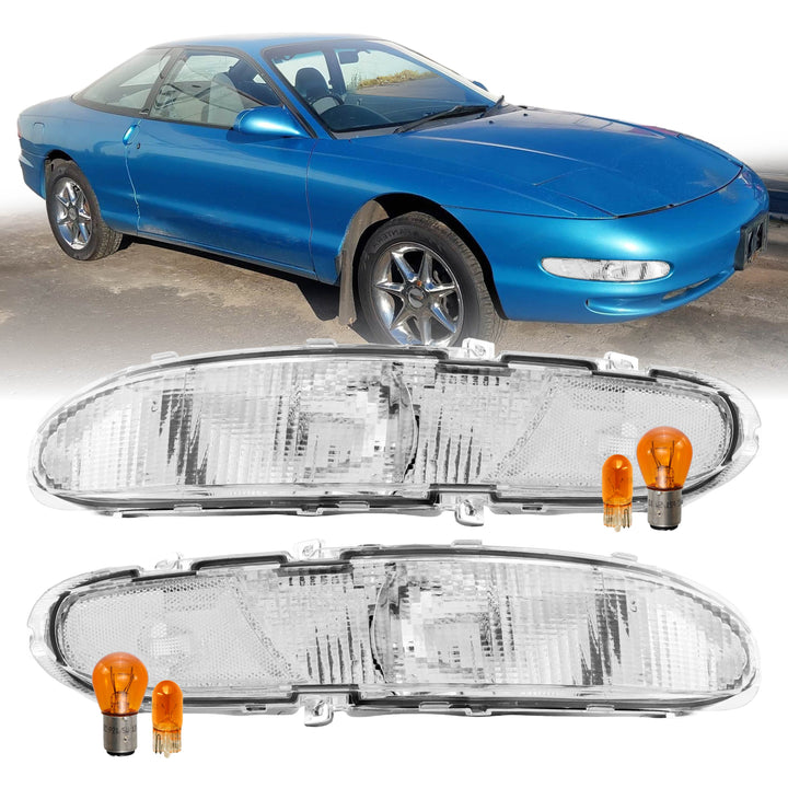 1993-1997 Ford Probe Base Model 2D Coupe Clear Lens Bumper Signal Lights