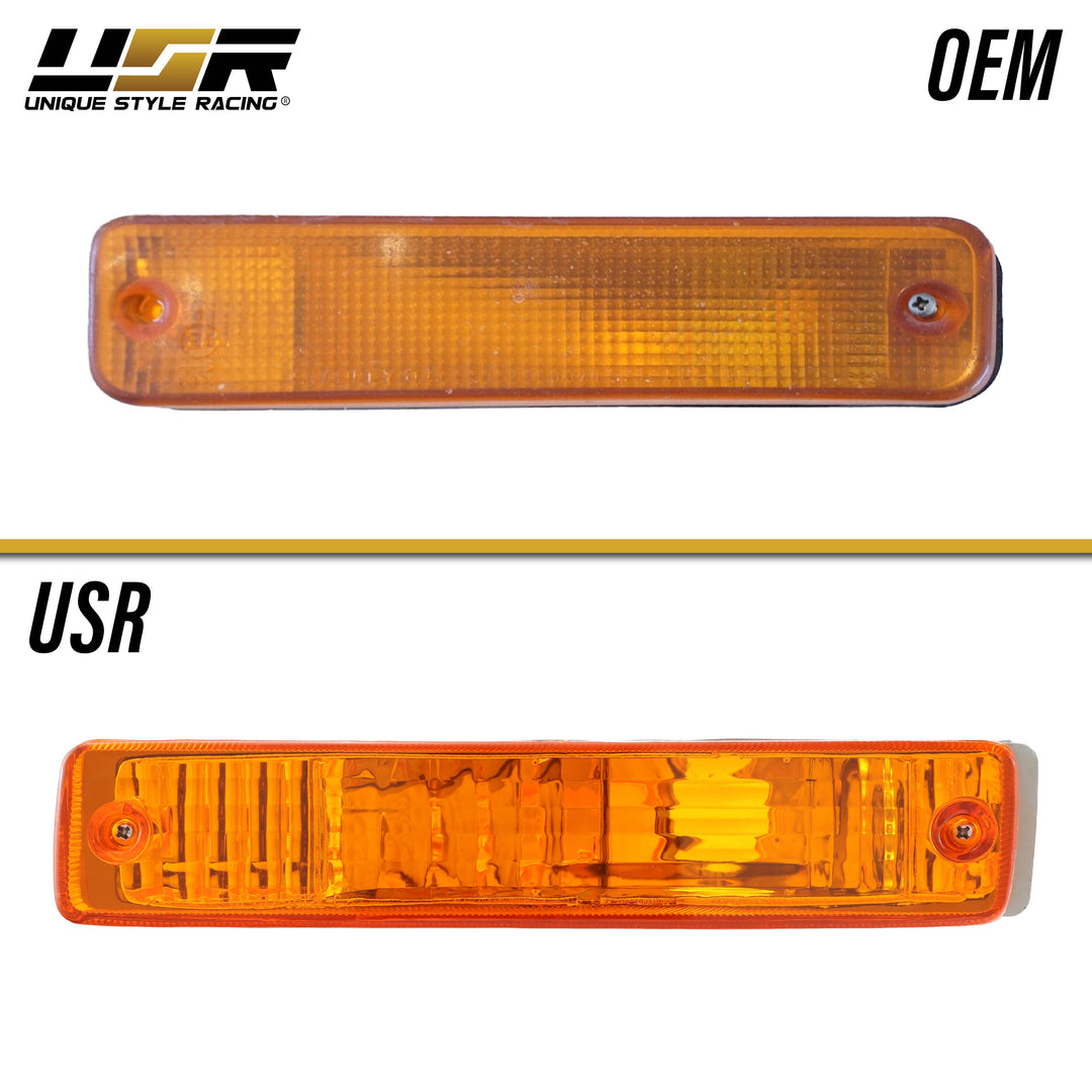 1990 1991 Honda CRX CRX Front Clear or Smoke or Amber Bumper Signal Lights
#lens-color_amber-lens