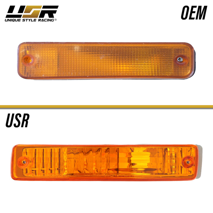 1990 1991 Honda CRX CRX Front Clear or Smoke or Amber Bumper Signal Lights
#lens-color_amber-lens