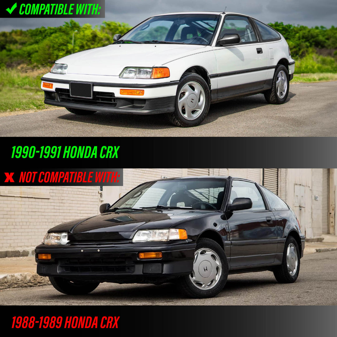 1990 1991 Honda CRX CRX Front Clear or Smoke or Amber Bumper Signal Lights
#lens-color_amber-lens
