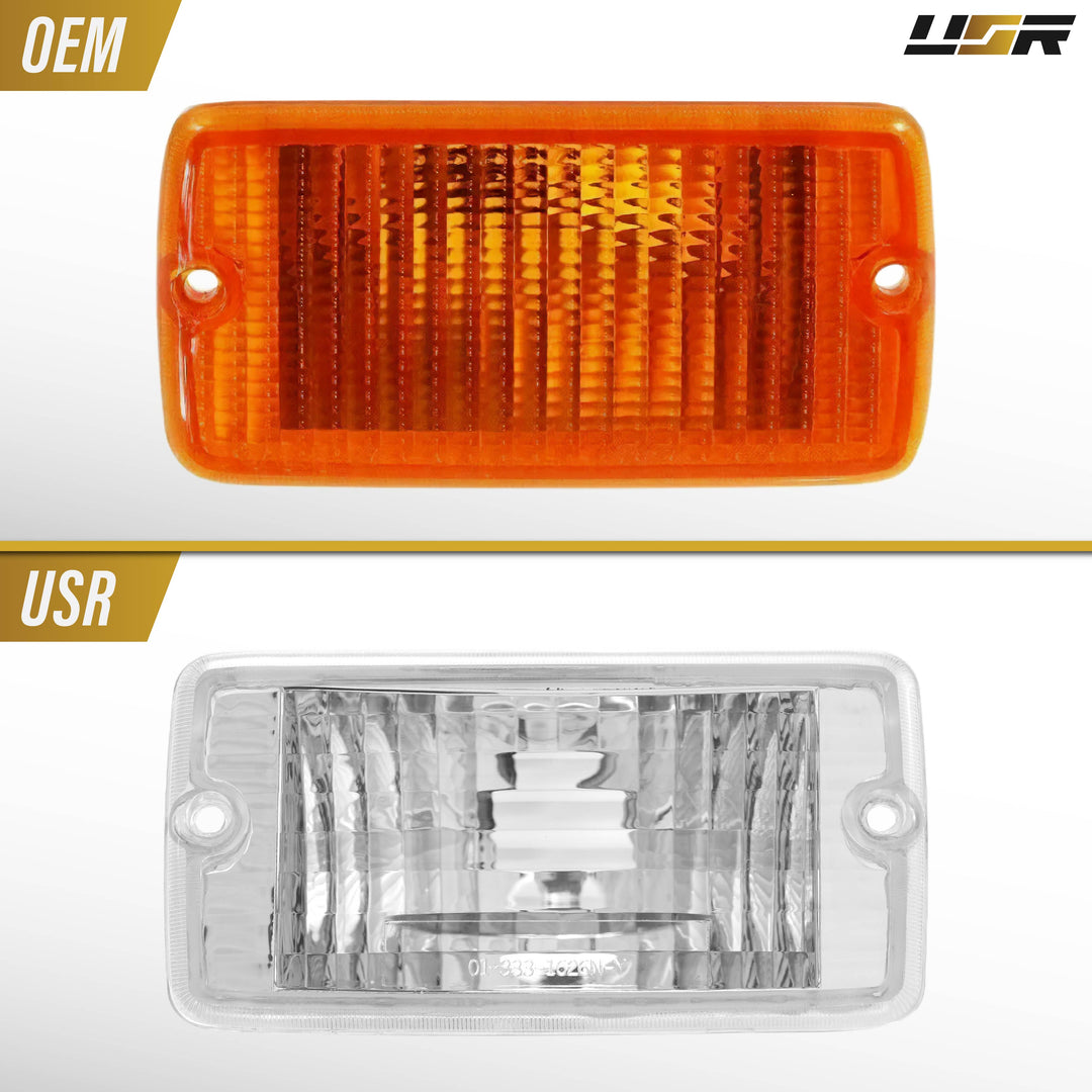 1997 1998 1999 2000 2001 2002 2003 2004 2005 2006 Jeep Wrangler TJ Clear or Smoke Bumper Signal Lights 
#lens-color_crystal-clear-lens