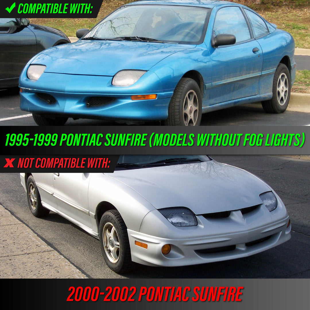 1995-1999 Pontiac Sunfire 2D Coupe All Clear Lens Bumper Lights