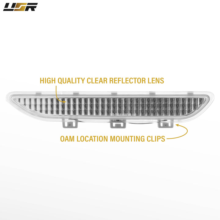 2004 2005 2006 BMW E46 3 Series 2D Coupe/Cabrio Clear or Smoke Lens Bumper Reflector Light

#lens-color_clear-lens