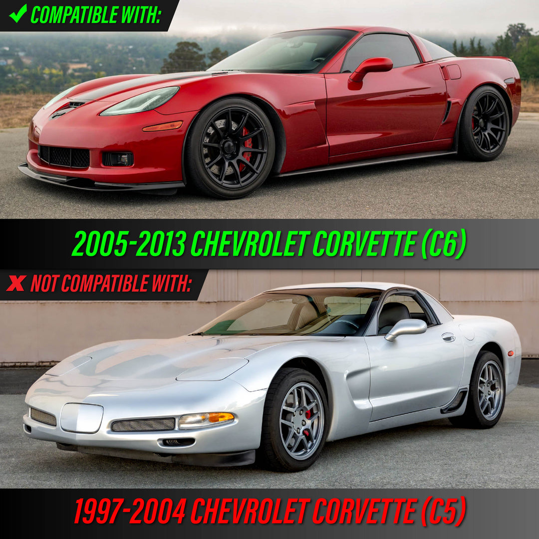 2005-2010 Chevrolet Chevy Corvette Clear Lens Front Bumper Side Marker Lights