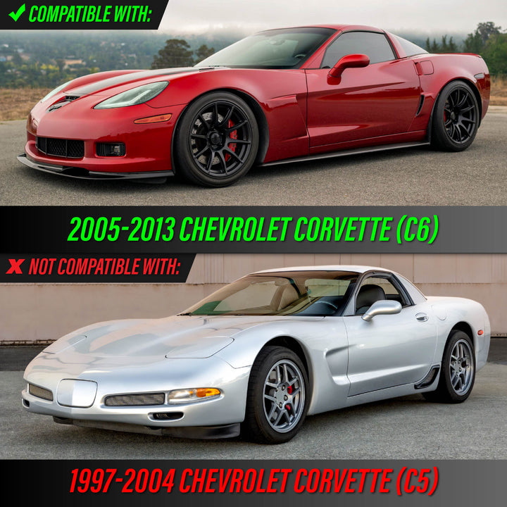 2005-2010 Chevrolet Chevy Corvette Clear Lens Front Bumper Side Marker Lights