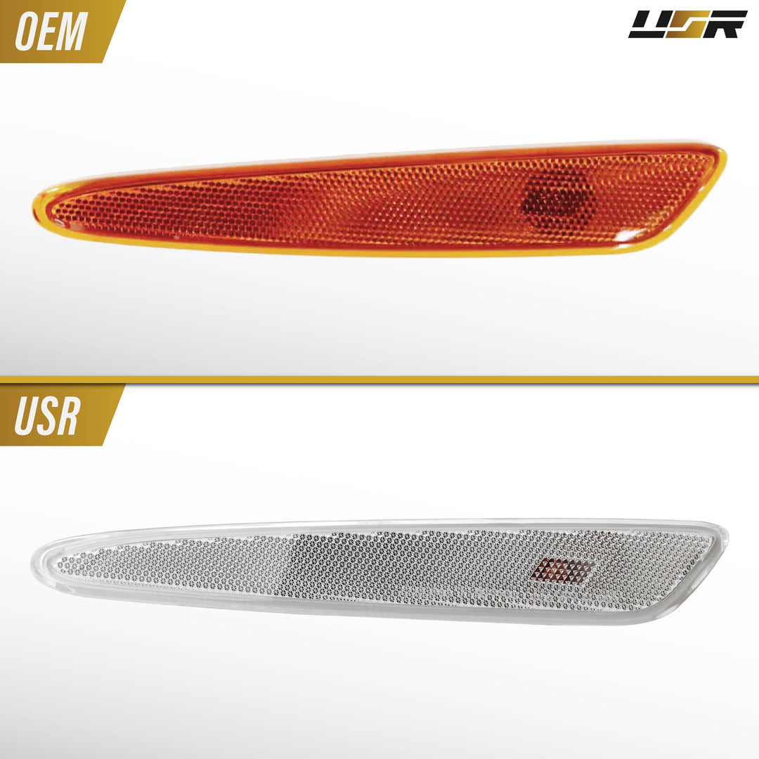 2005-2010 Chevrolet Chevy Corvette Clear Lens Front Bumper Side Marker Lights