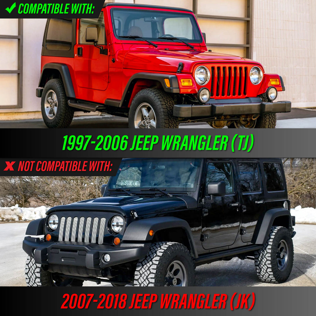 1997-2006 Jeep Wrangler TJ All Clear Lens Side Marker Lights