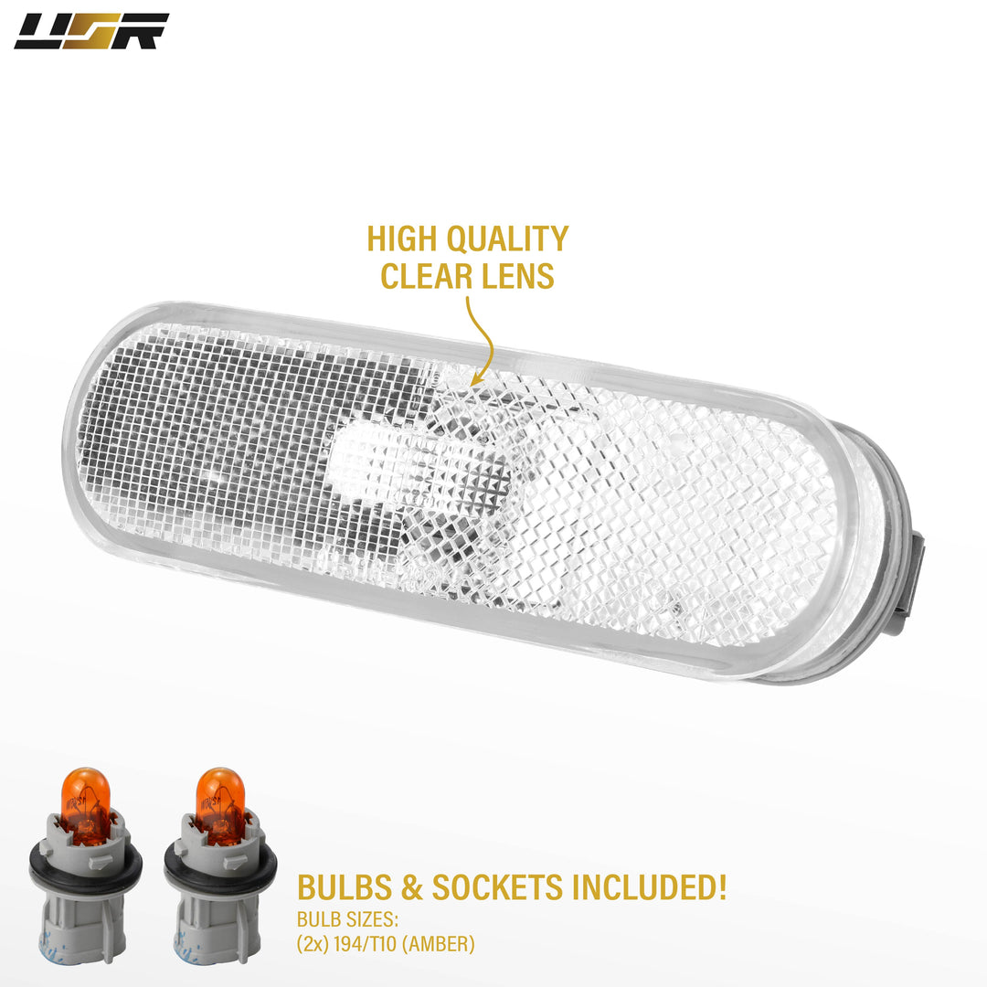 1990-1997 Mazda 323 / Protege Clear Lens Front Bumper Side Marker Lights
