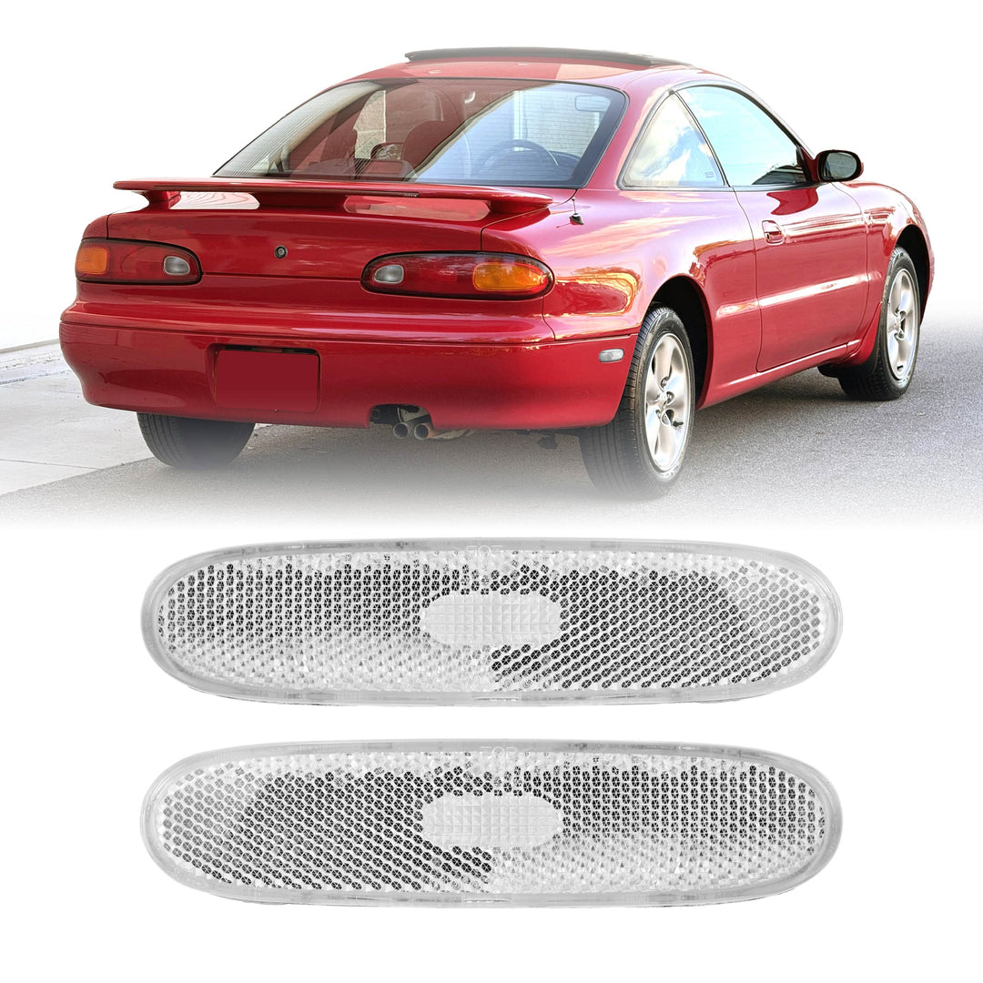 1993-1997 Mazda MX-6 / 626 4D Sedan All Clear Lens Rear Bumper Side Marker Lights