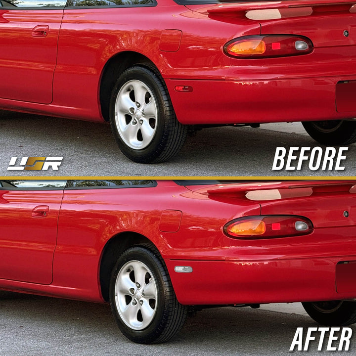 1993-1997 Mazda MX-6 / 626 4D Sedan All Clear Lens Rear Bumper Side Marker Lights