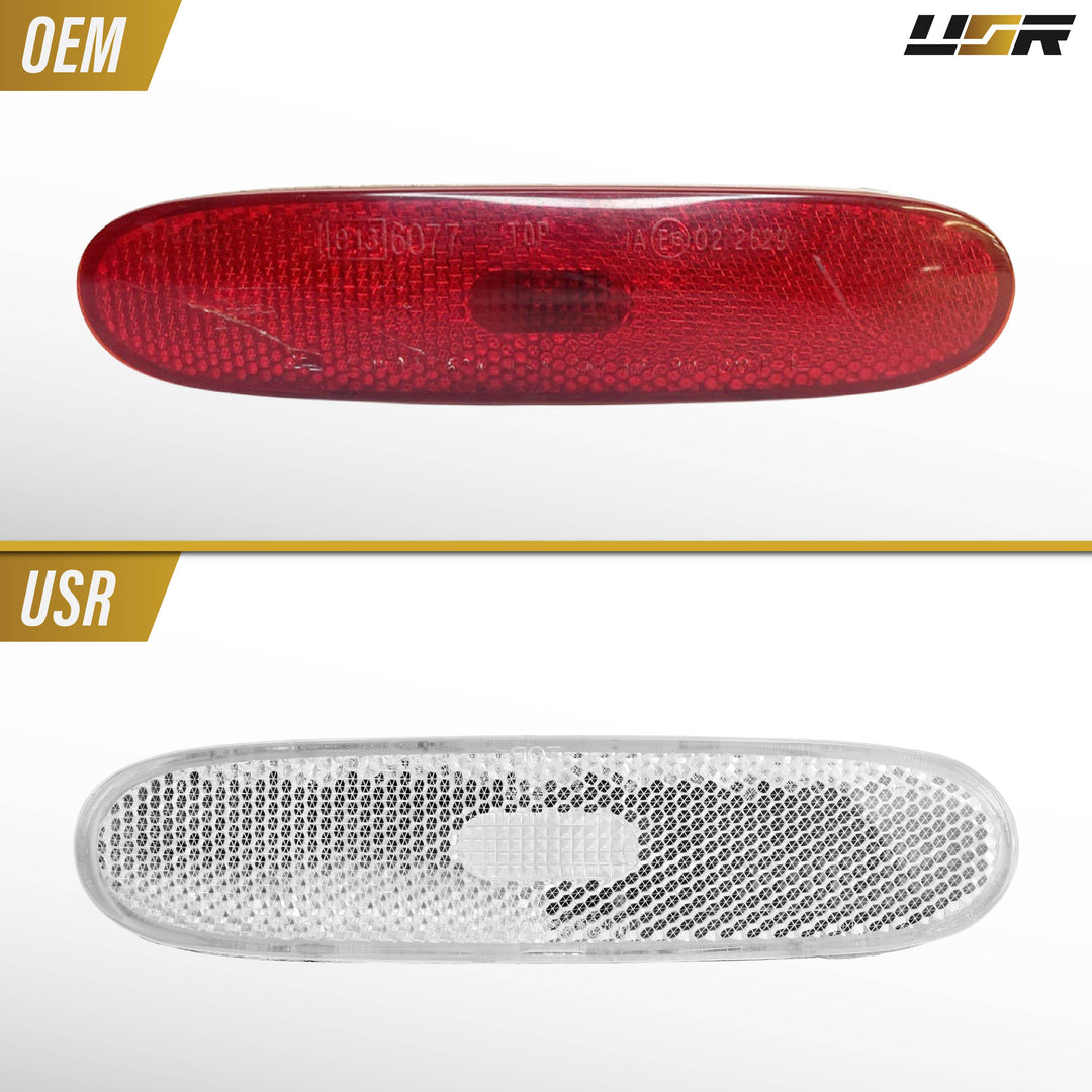 1993-1997 Mazda MX-6 / 626 4D Sedan All Clear Lens Rear Bumper Side Marker Lights