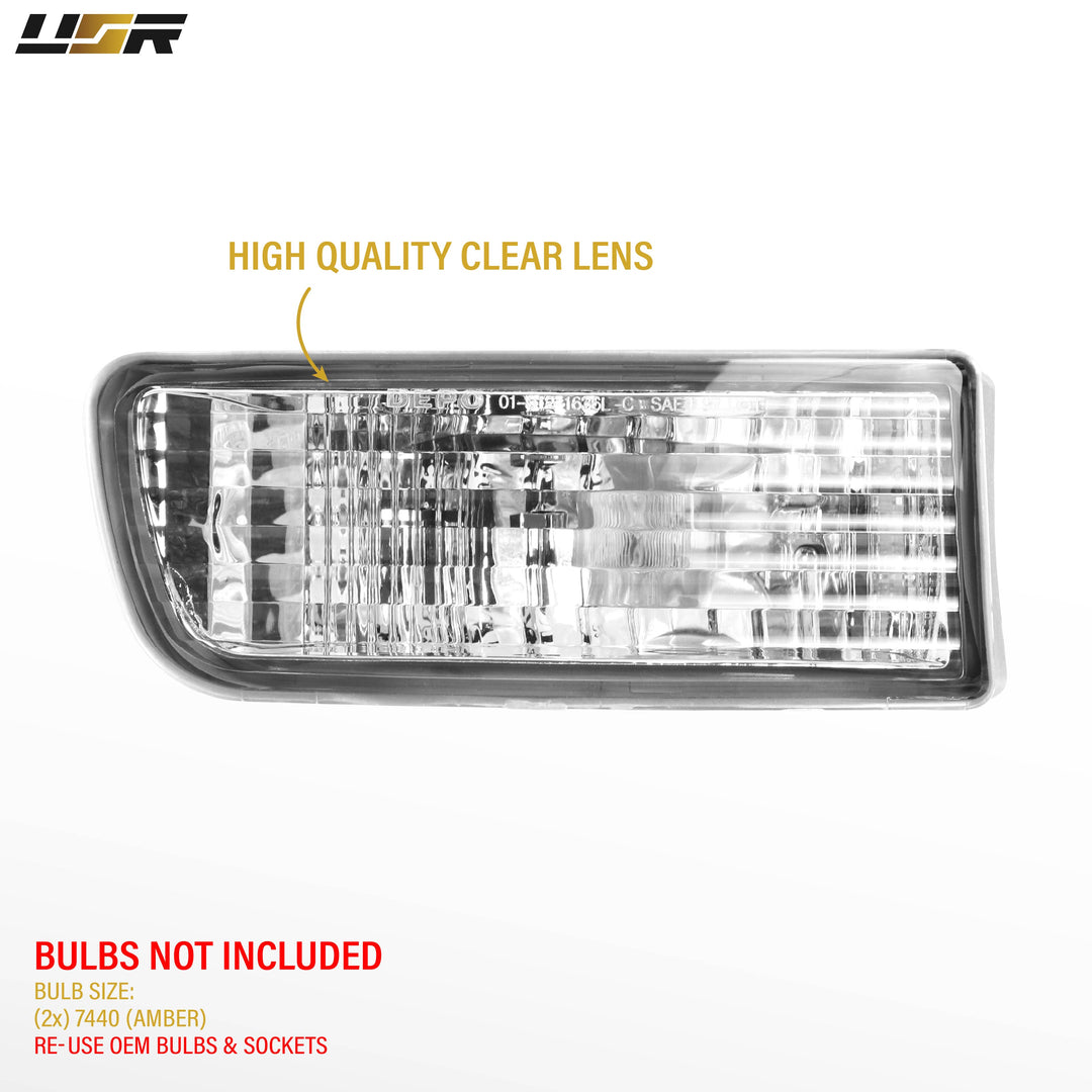 1999-2001 Toyota 4Runner All Clear Lens Front Bumper Signal Lights