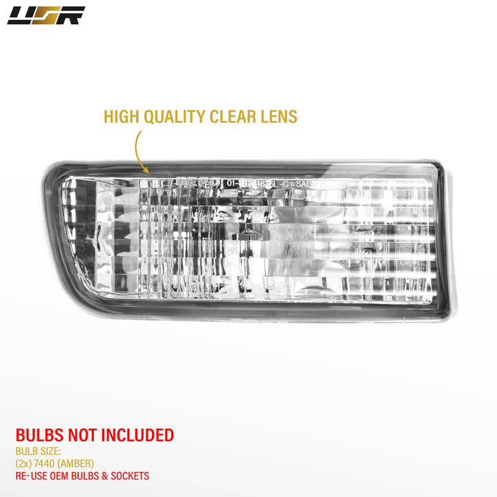 1999-2001 Toyota 4Runner All Clear Lens Front Bumper Signal Lights