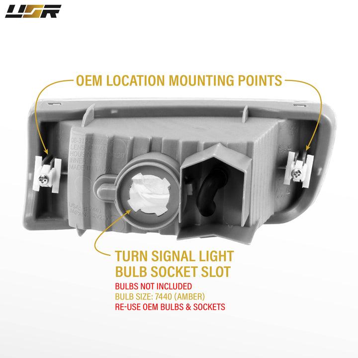 1999-2001 Toyota 4Runner All Clear Lens Front Bumper Signal Lights