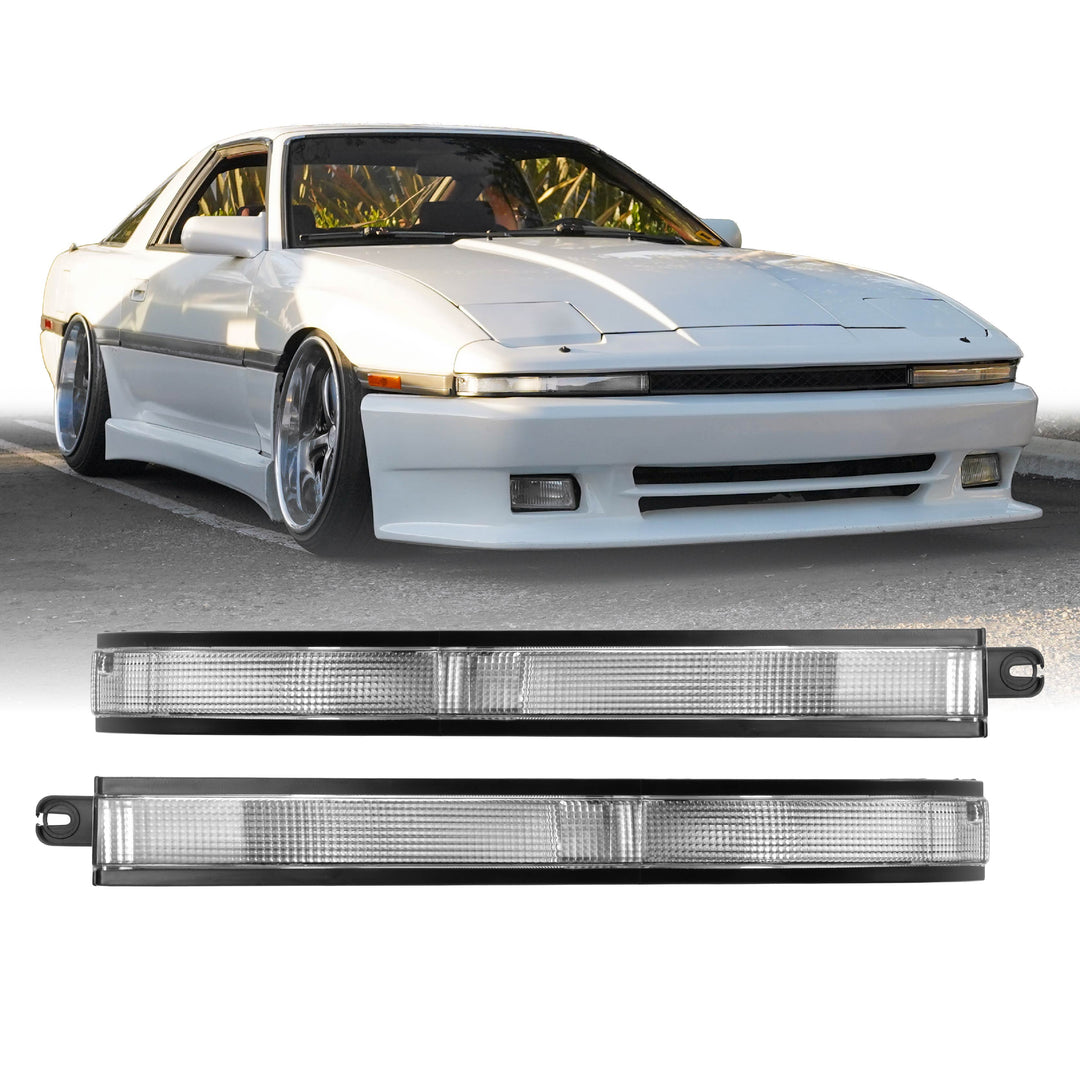 1986 1987 1988 Toyota Supra OE Frosted Amber Clear or Smoked Lens Bumper Lights

#lens-color_clear-lens