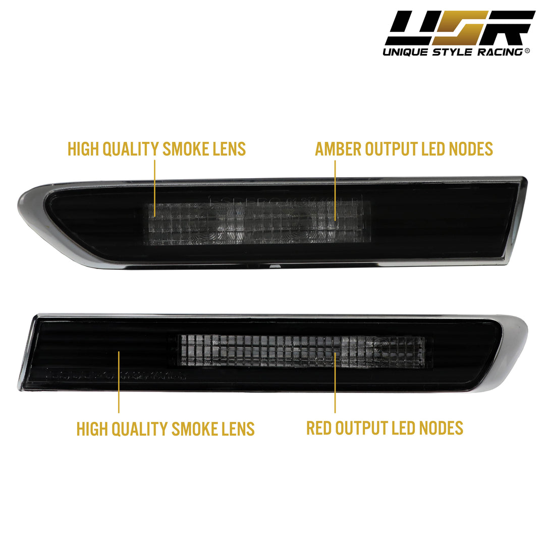 2004 - 2008 Acura TL NSX Style Black Housing Clear Lens Light Smoke Diffuser LED Light Bar Tail Light

#optional-items_tail-lights-with-4pcs-smoke-side-marker-lights