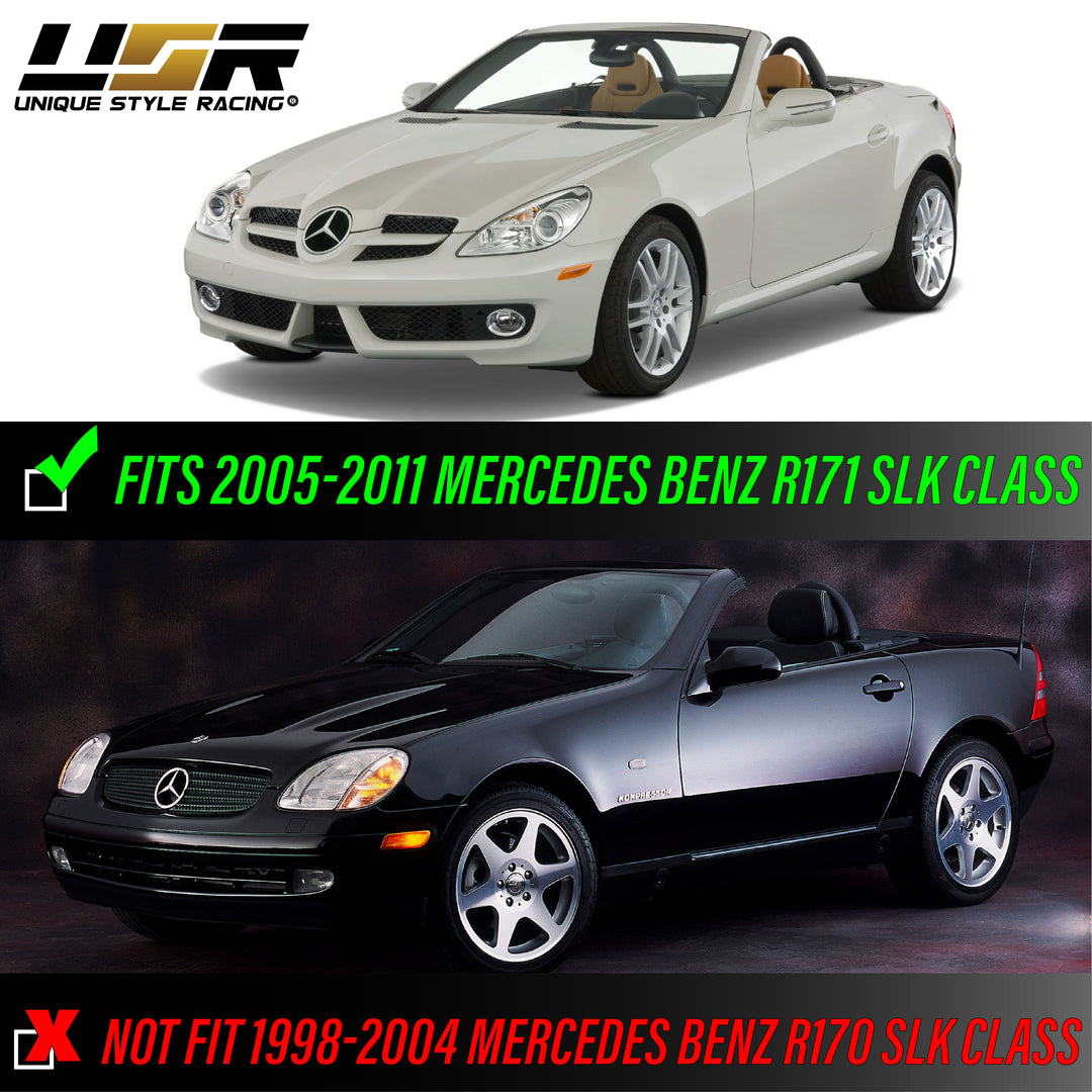2005-2011 Mercedes SLK Class R171 Crystal Clear or Crystal Smoke Front Bumper Side Marker Light

#lens-color_crystal-clear-lens-with-chrome-amber-bulbs