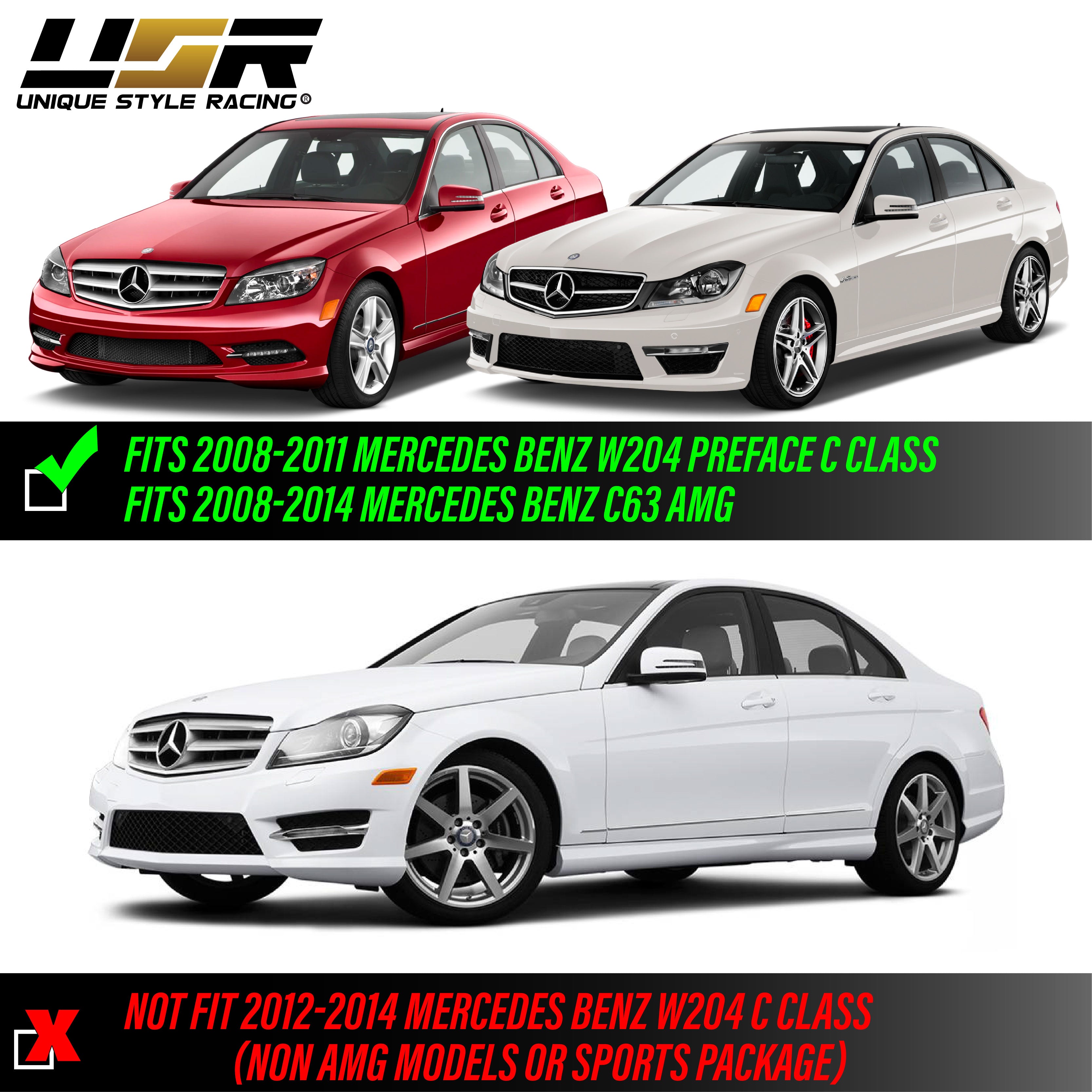 2008-2011 Mercedes C Class W204 Crystal Clear or Crystal Smoke