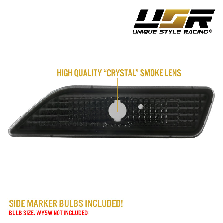 2006-2011 Mercedes CLS Class W219 Crystal Clear or Smoke Lens Front Bumper Side Marker Light