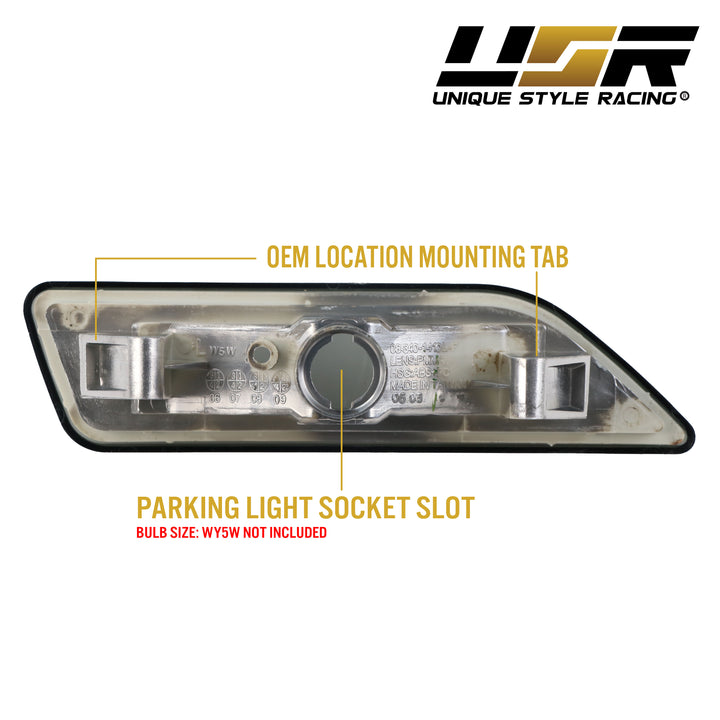 2006-2011 Mercedes CLS Class W219 Crystal Clear or Smoke Lens Front Bumper Side Marker Light
