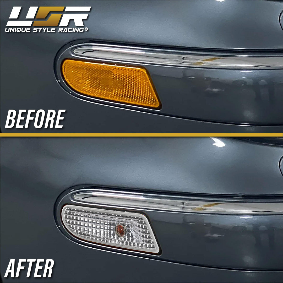 2000-2006 Mercedes S Class W220 DEPO Crystal Clear or Smoke Front Bumper Side Marker Light

#lens-color_clear-lens
