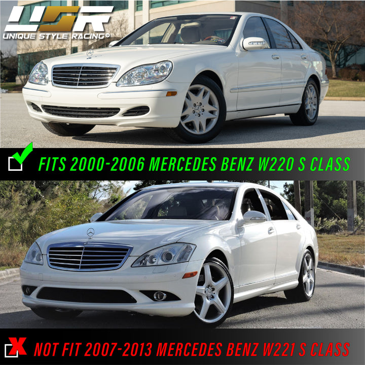 2000-2006 Mercedes S Class W220 DEPO Crystal Clear or Smoke Front Bumper Side Marker Light

#lens-color_clear-lens