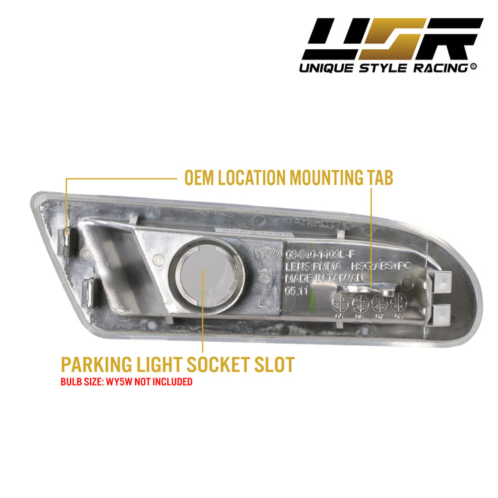 2000-2006 Mercedes S Class W220 DEPO Crystal Clear or Smoke Front Bumper Side Marker Light

#lens-color_clear-lens