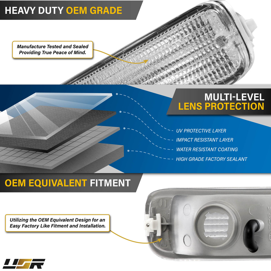1996-1998 Toyota 4Runner Clear Lens Front Bumper Signal Lights