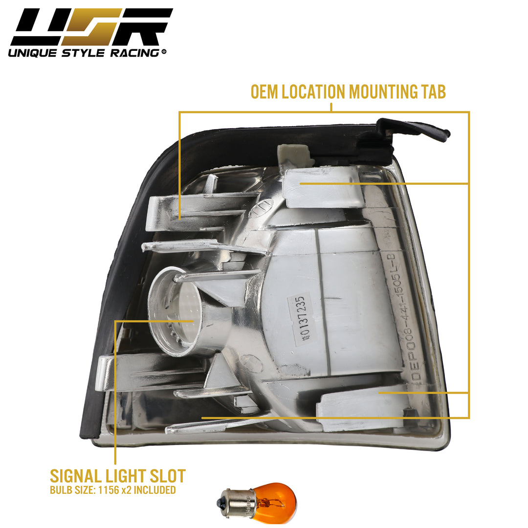 1989-1991 Audi 80 / 90 / B3 / B4 Smoke Lens Front Corner Signal Light