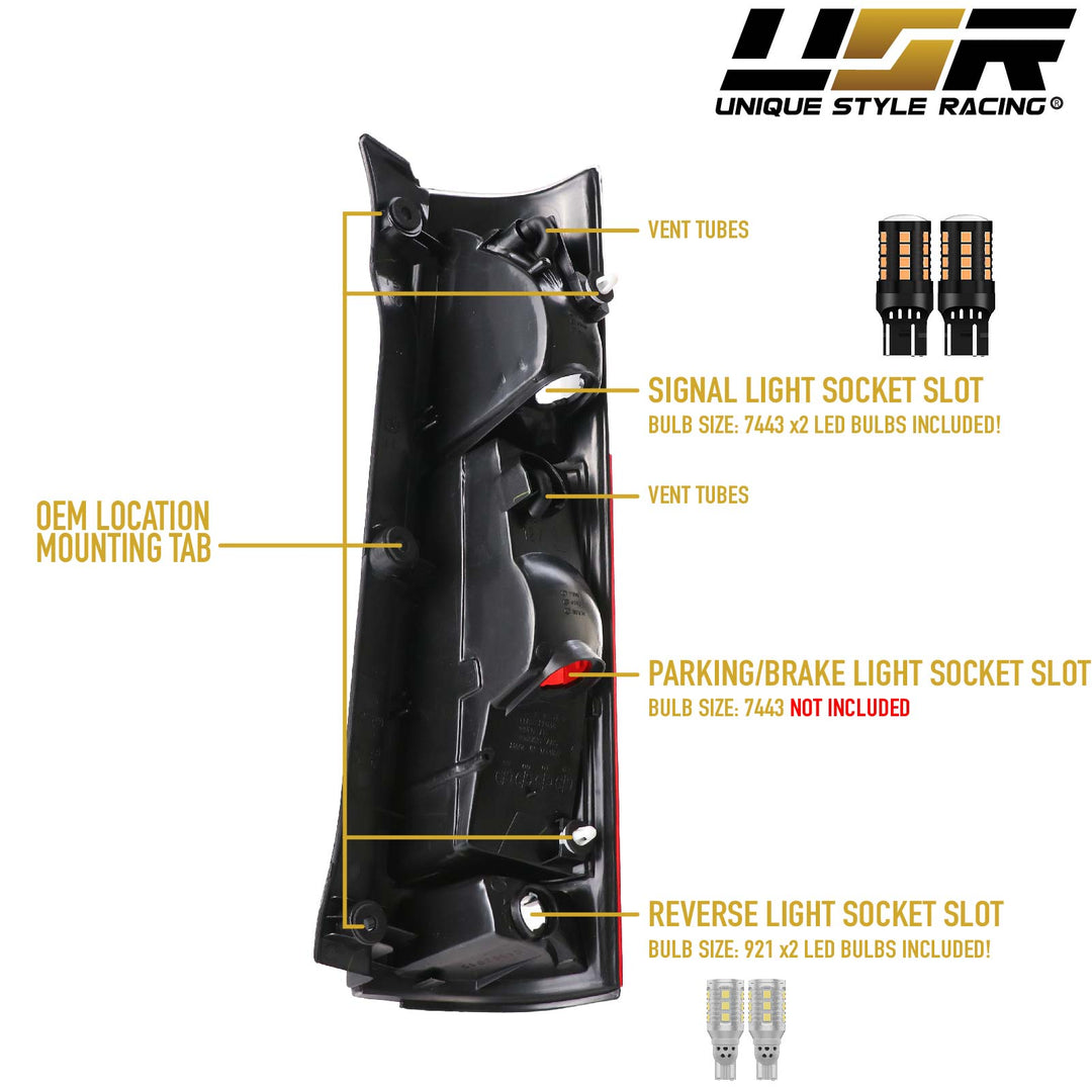 1997-2001 Honda CRV Rear JDM Style Red/Clear or Red/Smoke Tail Light