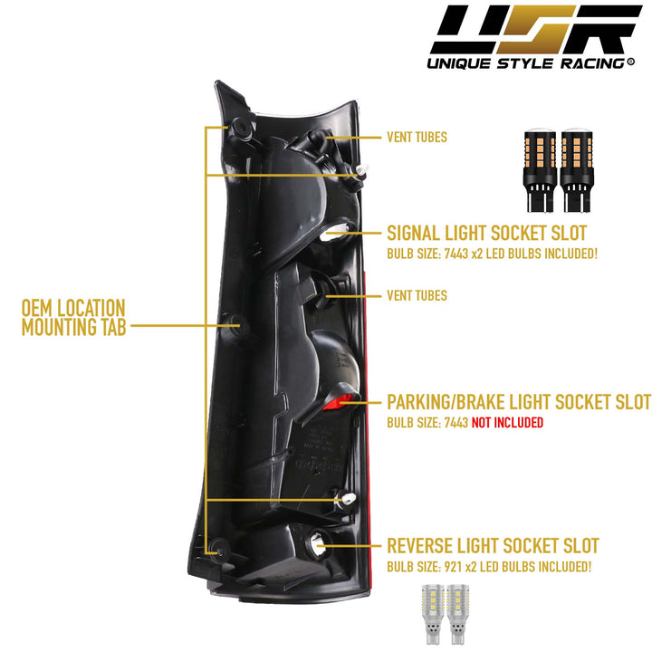 1997-2001 Honda CRV Rear JDM Style Red/Clear or Red/Smoke Tail Light