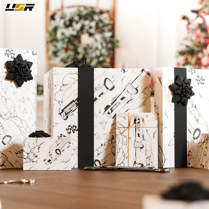 Comic Style Drift Series Black & White Hand Drawn Gift Wrapping Paper