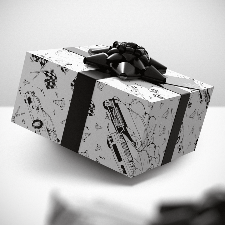 Comic Style Drift Series Black & White Hand Drawn Gift Wrapping Paper
