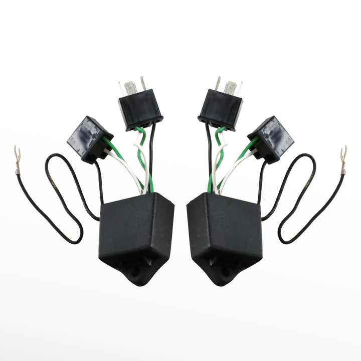 Plug & Play x2 H4 Type Polarity Correction Module Connector with Wiring for 7x6 H6054 HID or LED Headlight