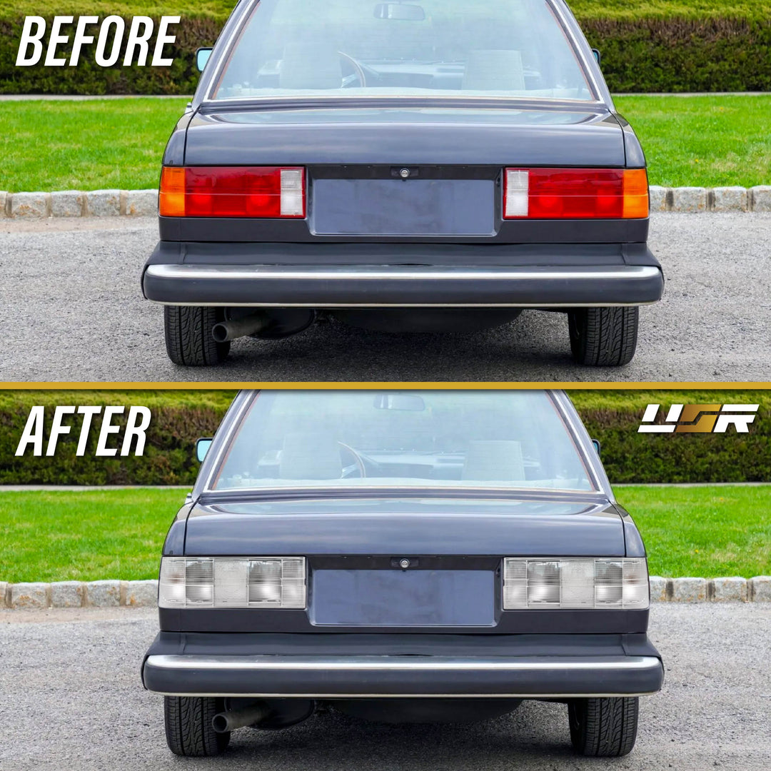 1983 - 1986 BMW E30 Pre Facelift Euro Frosted All Clear Lens Tail Lights