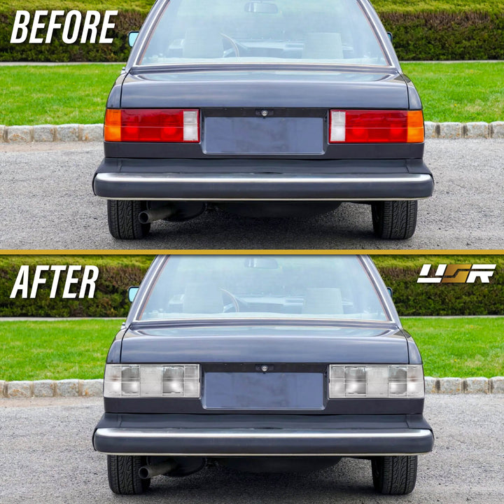1983 - 1986 BMW E30 Pre Facelift Euro Frosted All Clear Lens Tail Lights