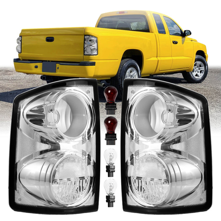 2005-2011 Dodge Dakota Pick Up All Clear Lens Tail Lights