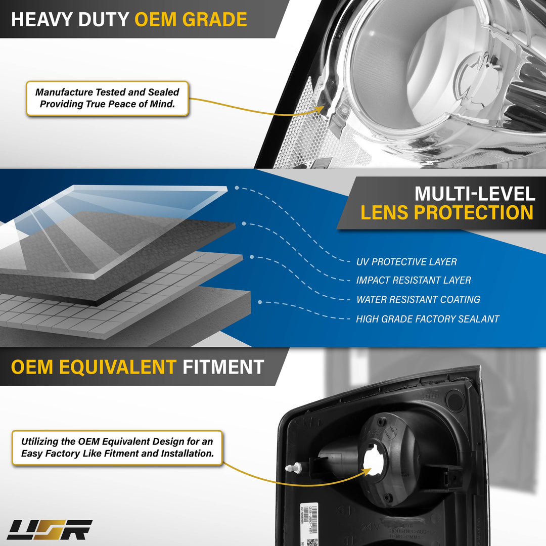 2005-2011 Dodge Dakota Pick Up All Clear Lens Tail Lights