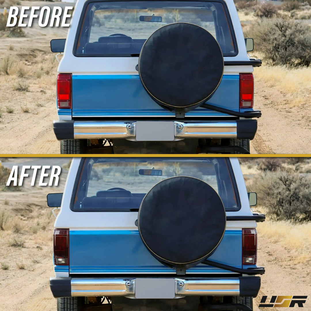 1984-1990 Ford Bronco II Small SUV Dark Red Smoked Lens Tail Lights