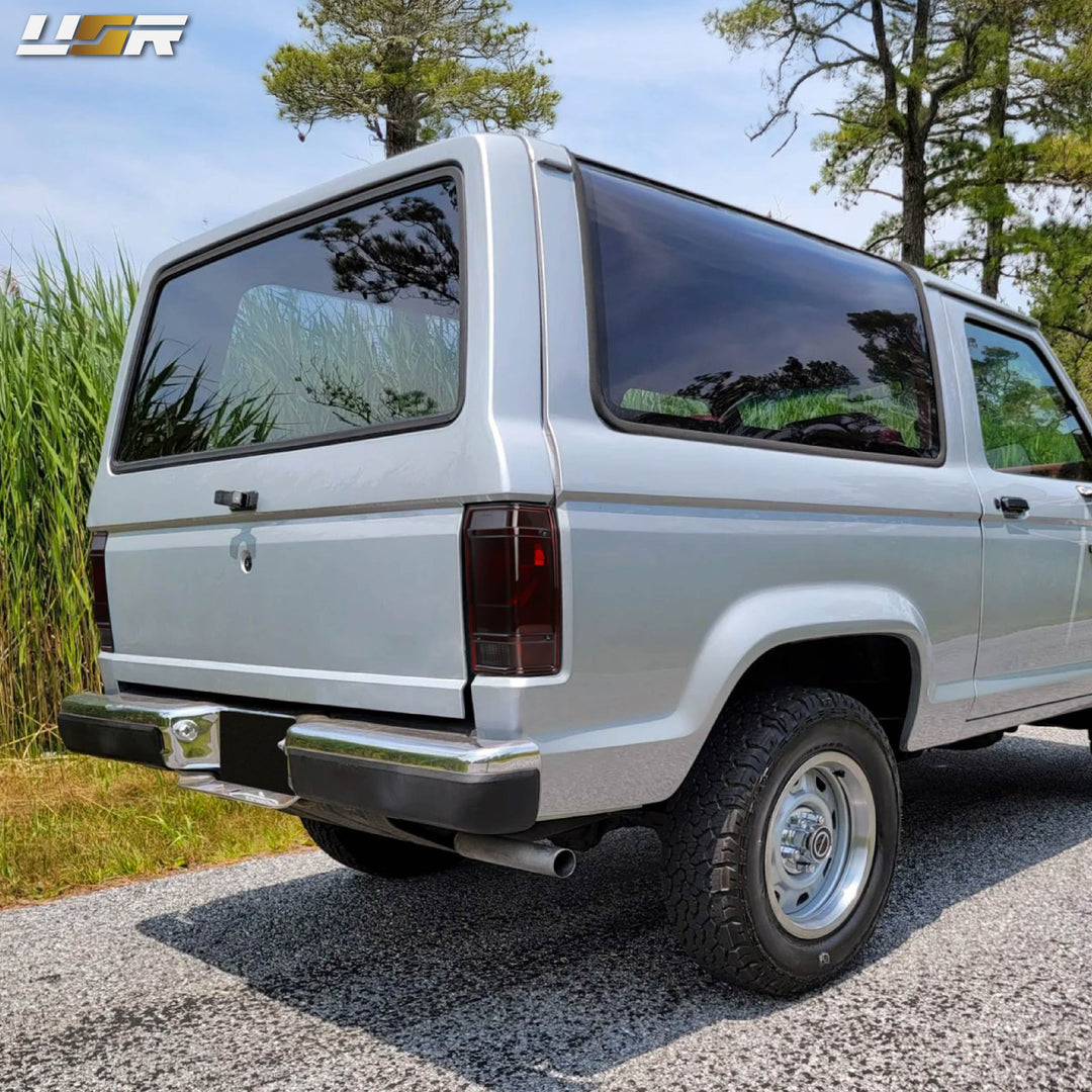 1984-1990 Ford Bronco II Small SUV Dark Red Smoked Lens Tail Lights