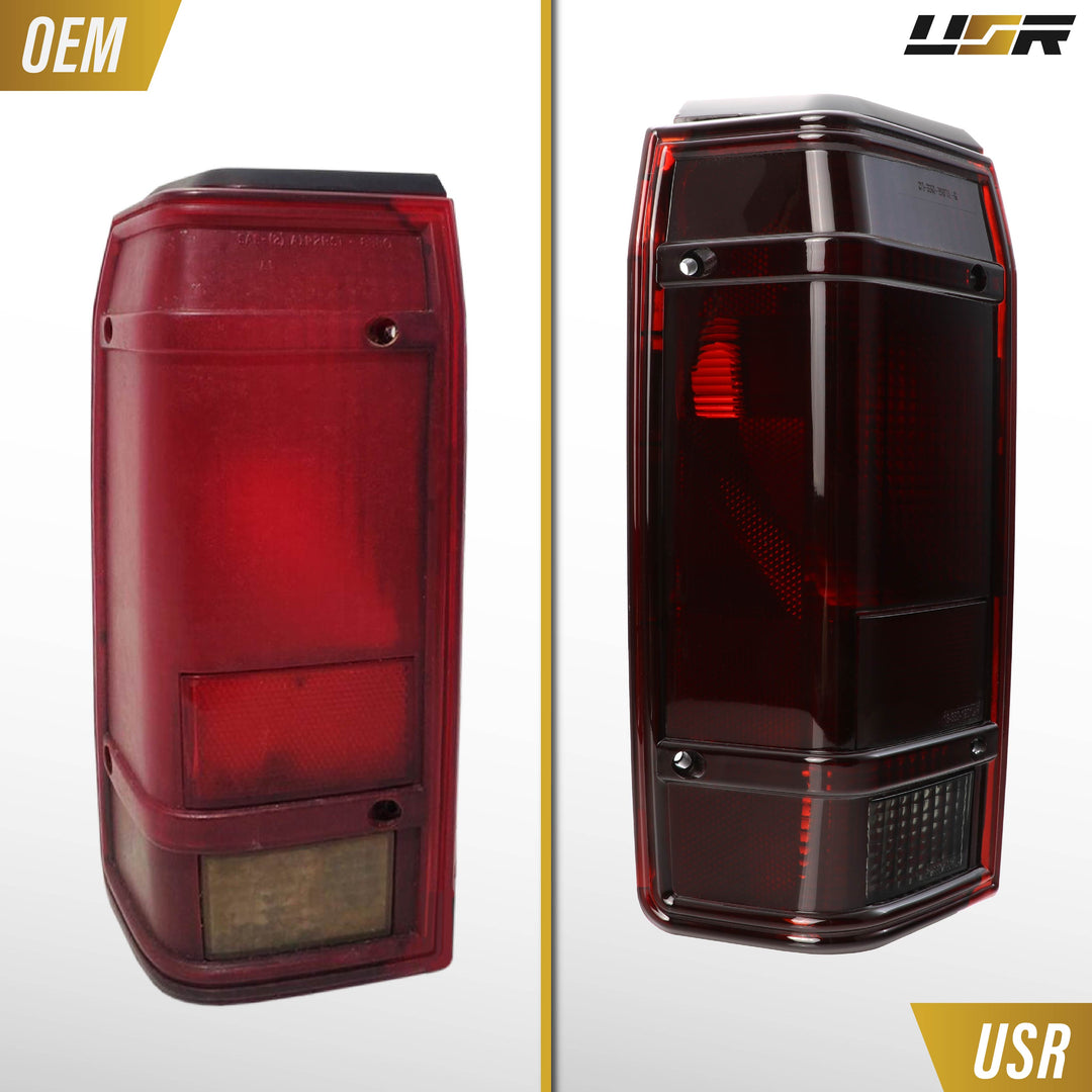 1984-1990 Ford Bronco II Small SUV Dark Red Smoked Lens Tail Lights