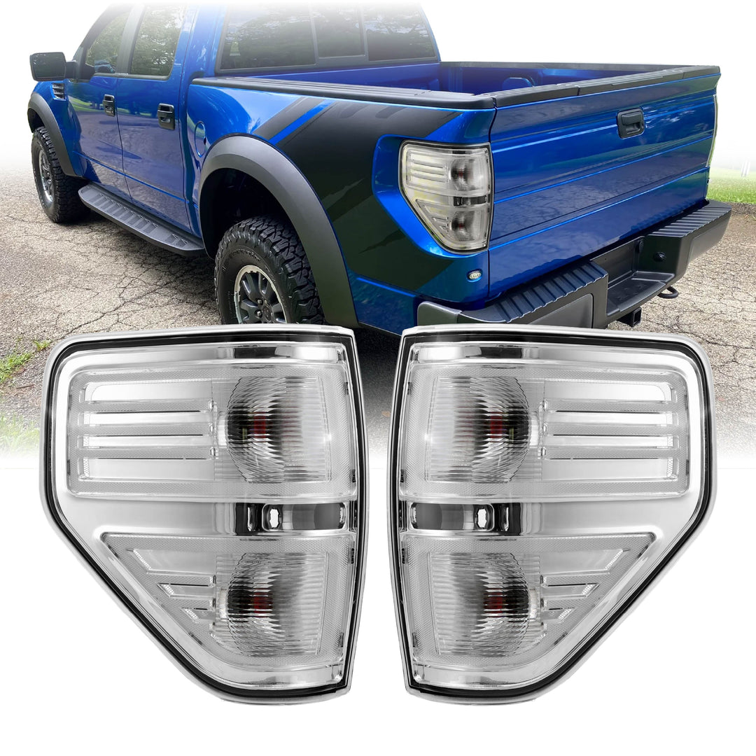 2009-2014 Ford F-150 All Clear Lens Tail Lights