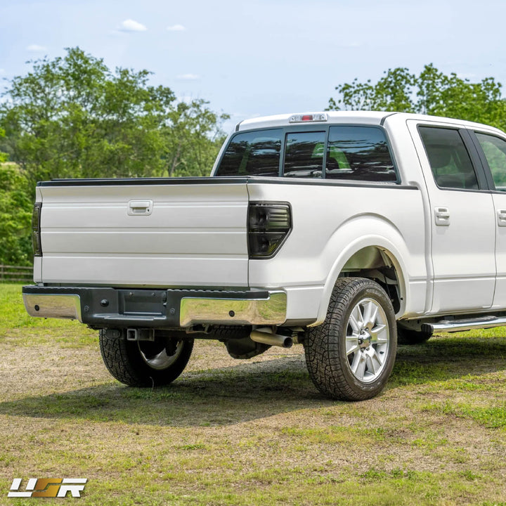 2009-2014 Ford F-150 Black Housing All Clear Lens Tail Lights