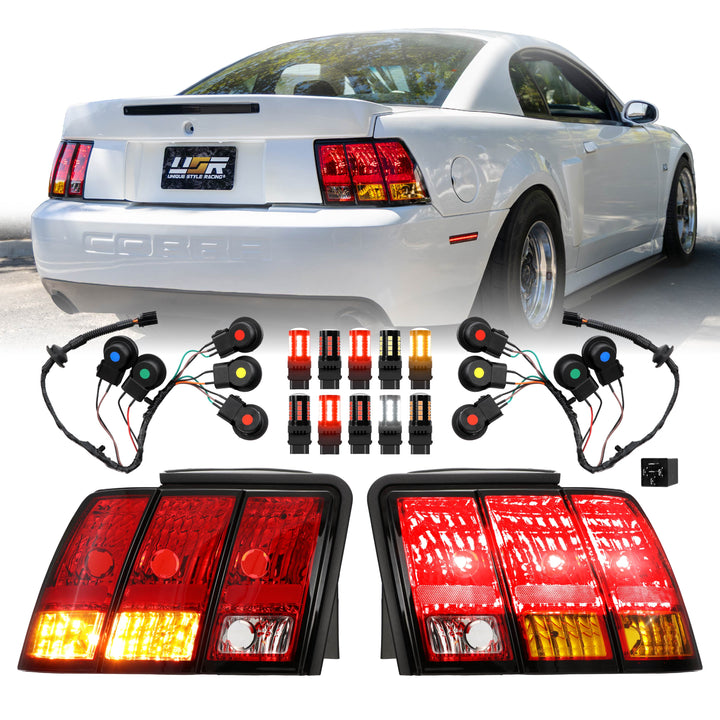 1999 2000 2001 Ford Mustang New Edge Cobra Tail Lights With Wire Harness

#optional-items_cobra-tail-lights-with-wire-harness-and-led-bulbs