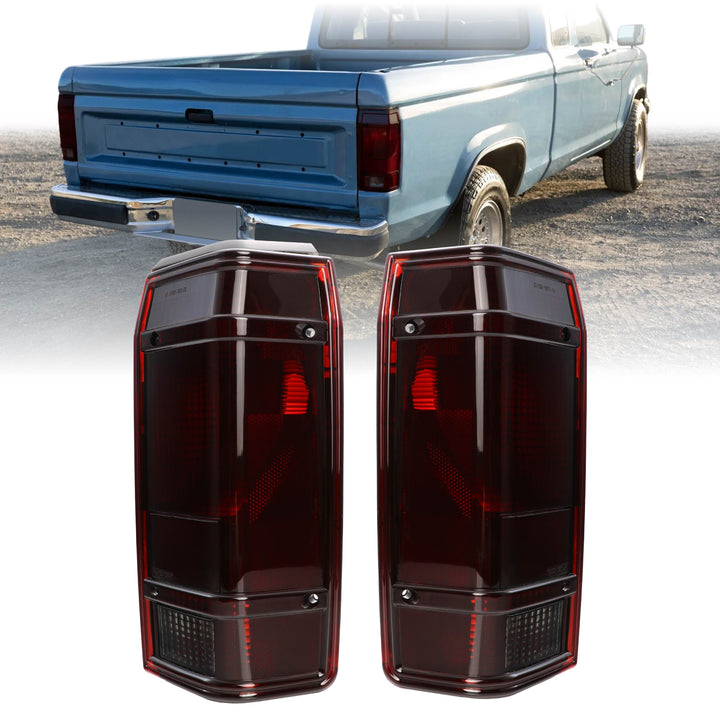 1983-1992 Ford Ranger Dark Cherry Red Lens Tail Lights