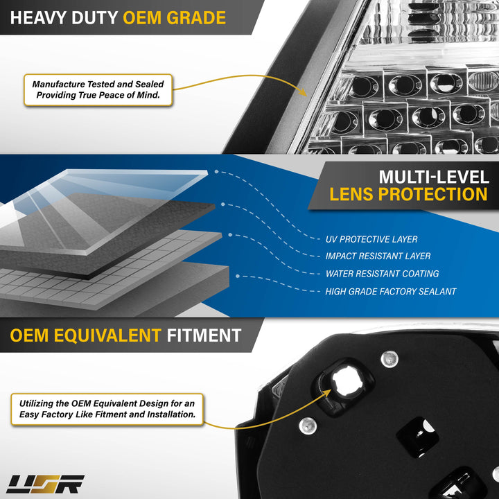 2006 2007 Honda Accord 4D Sedan All Clear Lens LED Tail Lights

#light-source_led