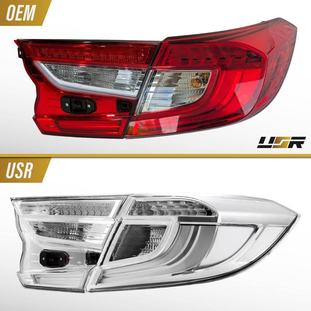 2018 2019 2020 2021 2022 Honda Accord 4D Sedan All Clear Lens 4PC Tail Lights

#light-source_led