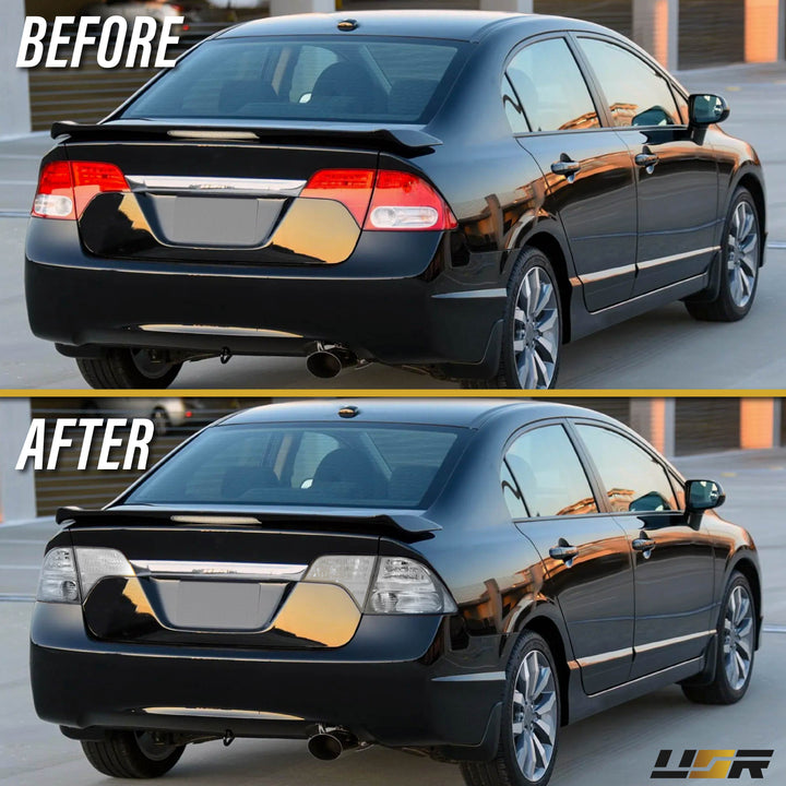 2006 - 2011 Honda Civic 4D Sedan Euro Spec 4PC All Clear Tail Lights

#light-source_led