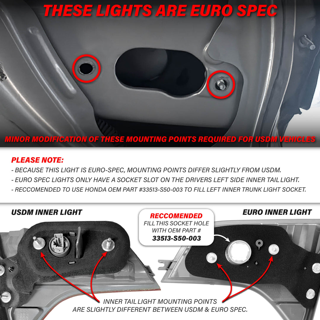 2006 - 2011 Honda Civic 4D Sedan Euro Spec 4PC All Clear Tail Lights

#light-source_led