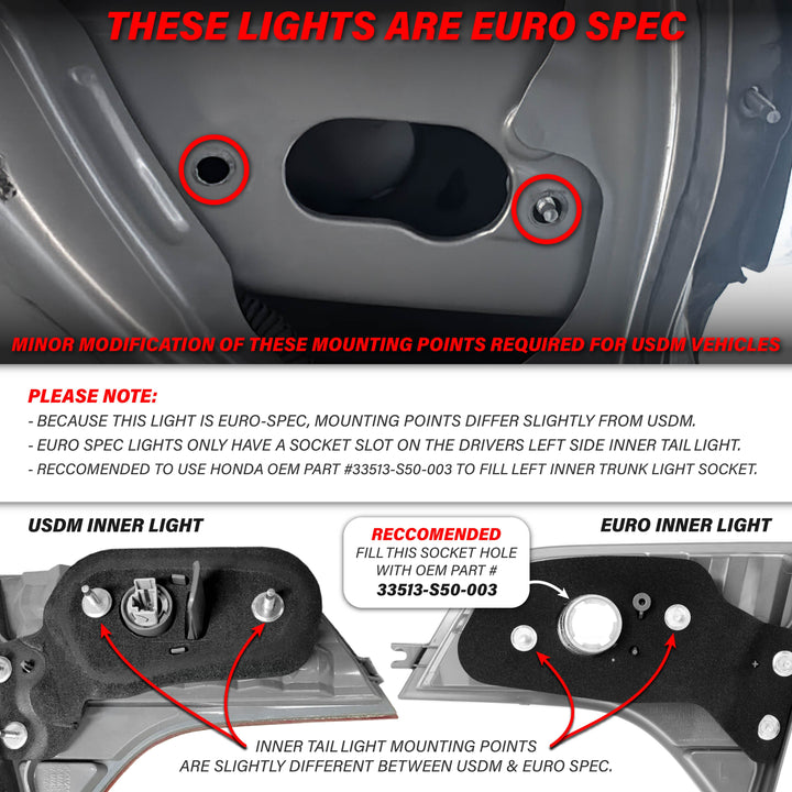 2006 - 2011 Honda Civic 4D Sedan Euro Spec 4PC All Clear Tail Lights

#light-source_led
